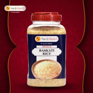 SnehShakti Premium Baskati Rice – Long Grain Aromatic Rice for Biryani & Pulao-1kg