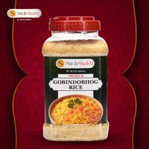 SnehShakti Premium Gobindobhog Rice – Authentic Aromatic Short-Grain Rice for Bengali Cuisine-1kg